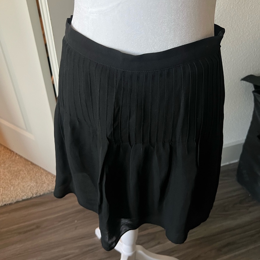 Black Pleated Mini Skirt